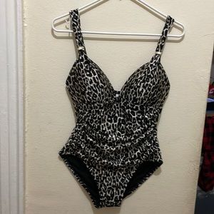 Calvin Klein animal print 1- piece bathing suit